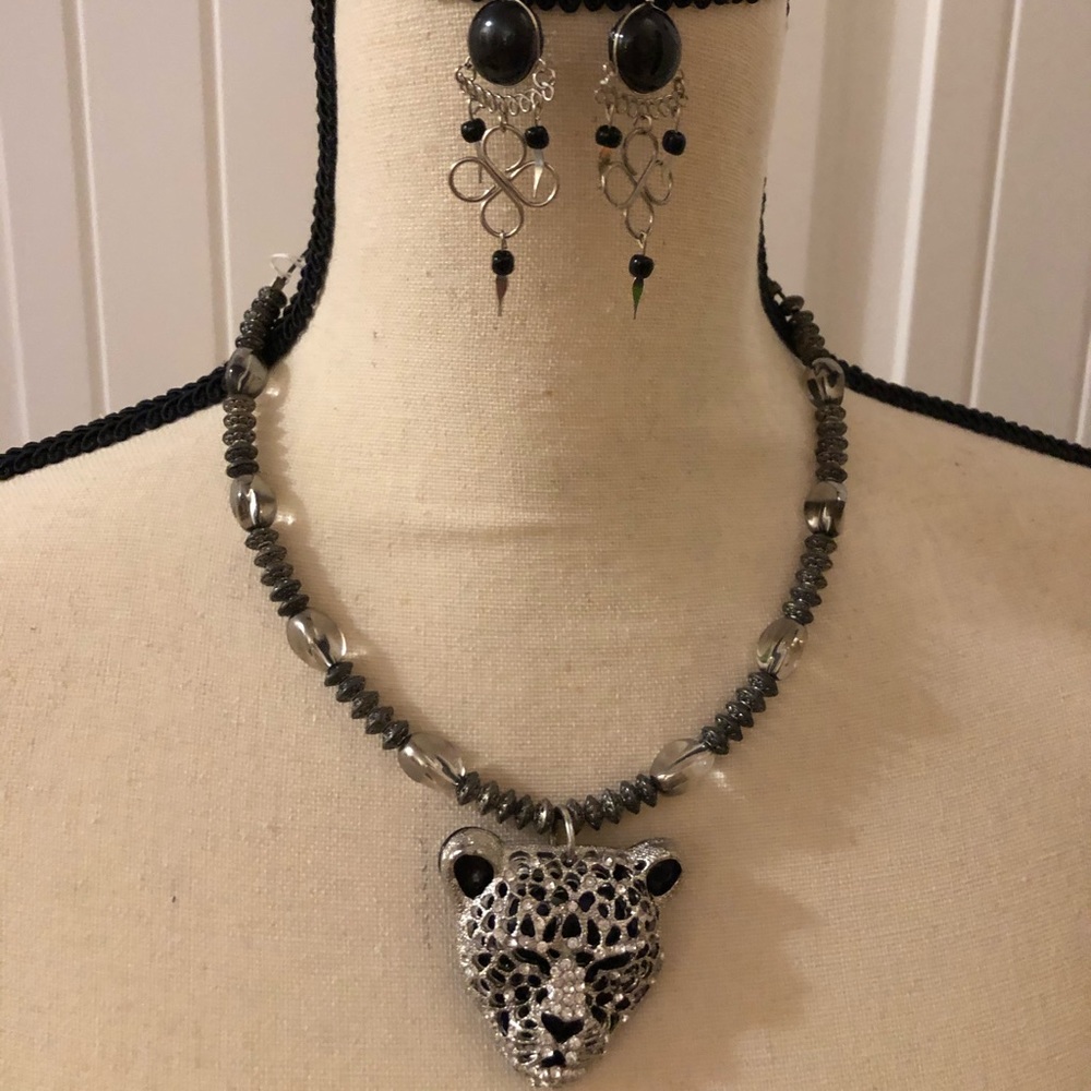 Glasshouse custom made necklace and earring set
